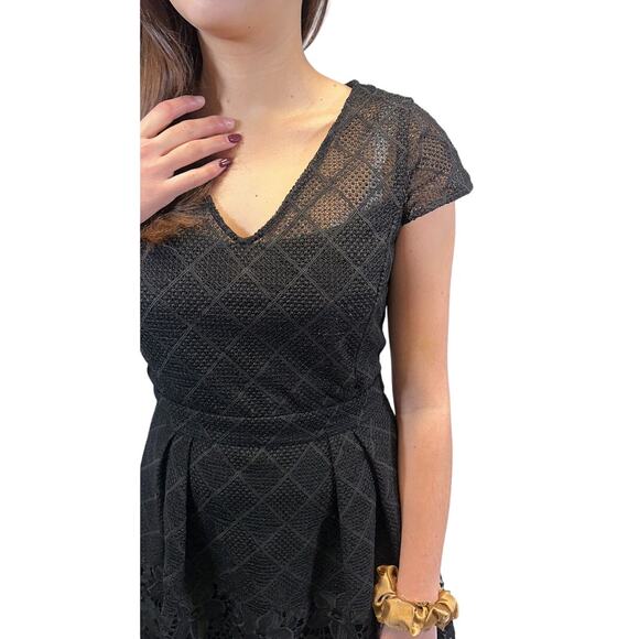 COMPTOIR DES COTONNIERS Lace Black Fit & Flare Dress Sz XXS - Picture 5 of 15
